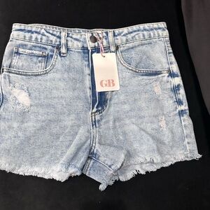 Gianni Bini Blue Jean Shorts High-Waisted Distressed